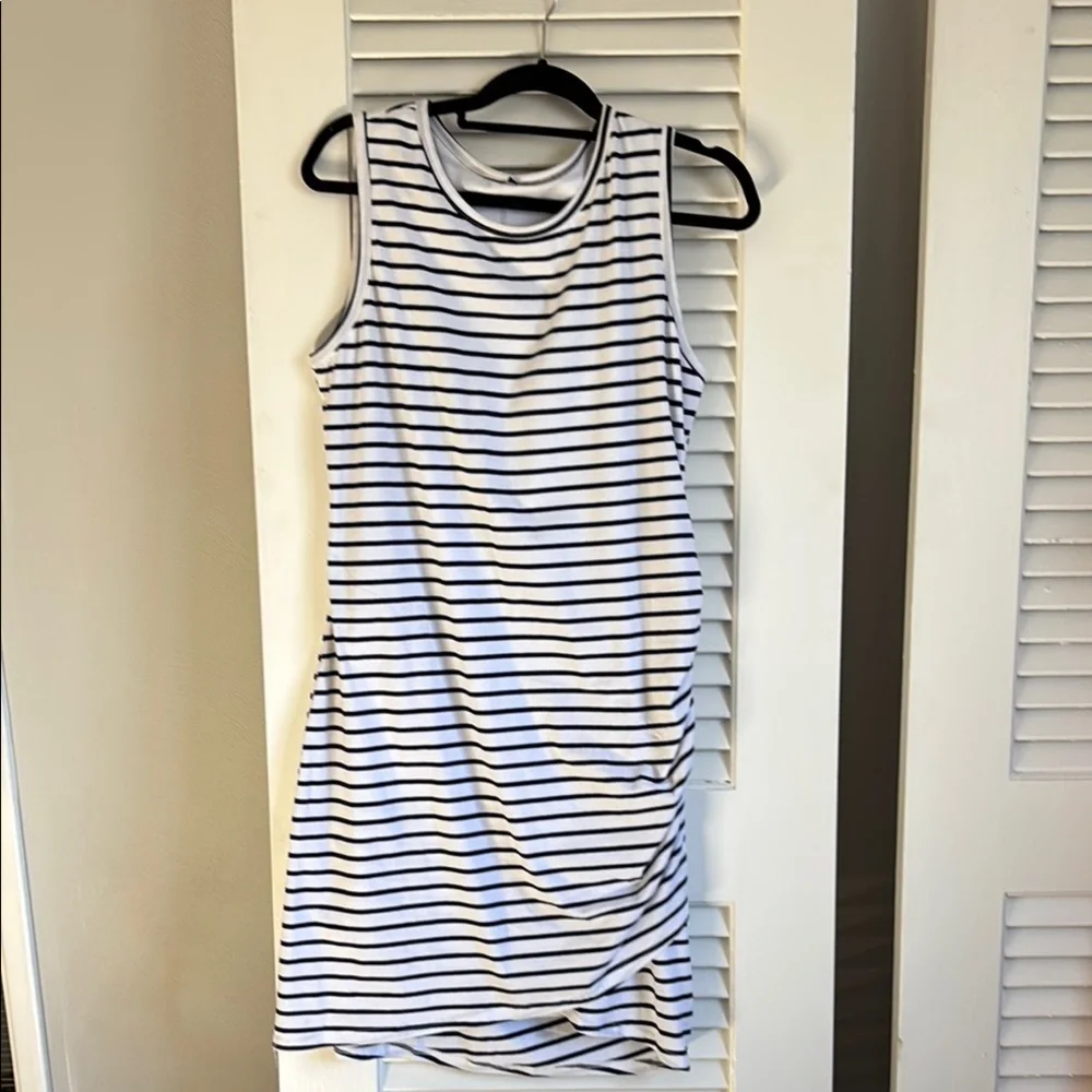 BTFBM Striped Sleeveless Dress with Rauching size XL - Picture 5 of 11